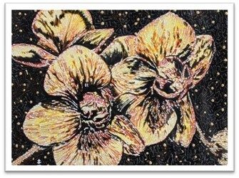 Midnight Blossoms by Vincent Keele — Acrylic, texture, gloss varnish
