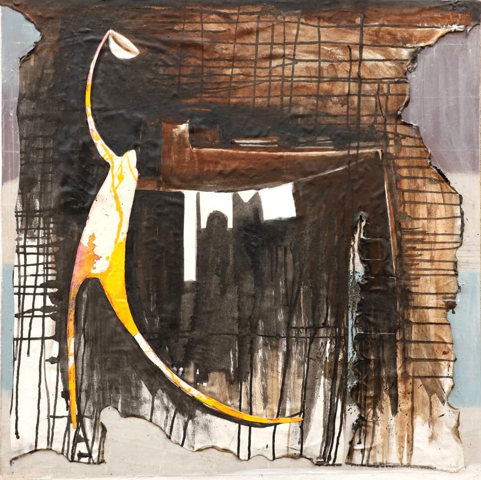 Frenzy by Abdulrazaq Ahmed — Mixed media on paper