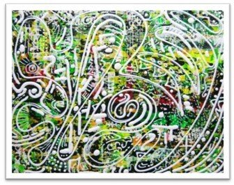 Green by Vincent Keele — Acrylic, texture, gloss varnish