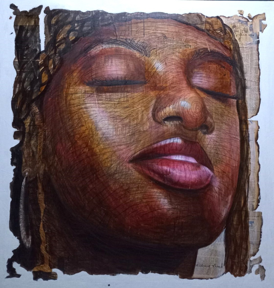 Reminiscing by Abdulrazaq Ahmed — Mixed Media